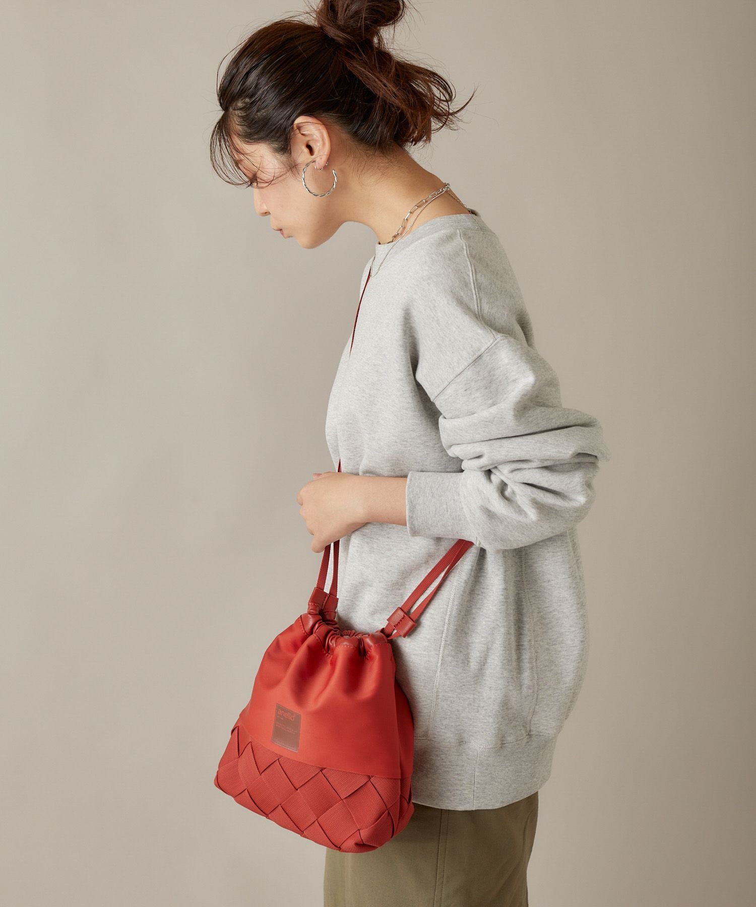 Anello Fabric Shoulder Bags