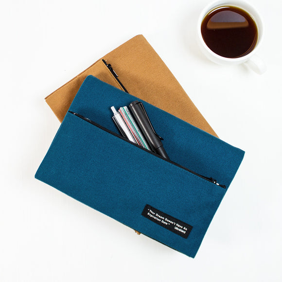 Ultrahard Classic Motto Snap Book Cover - Blue